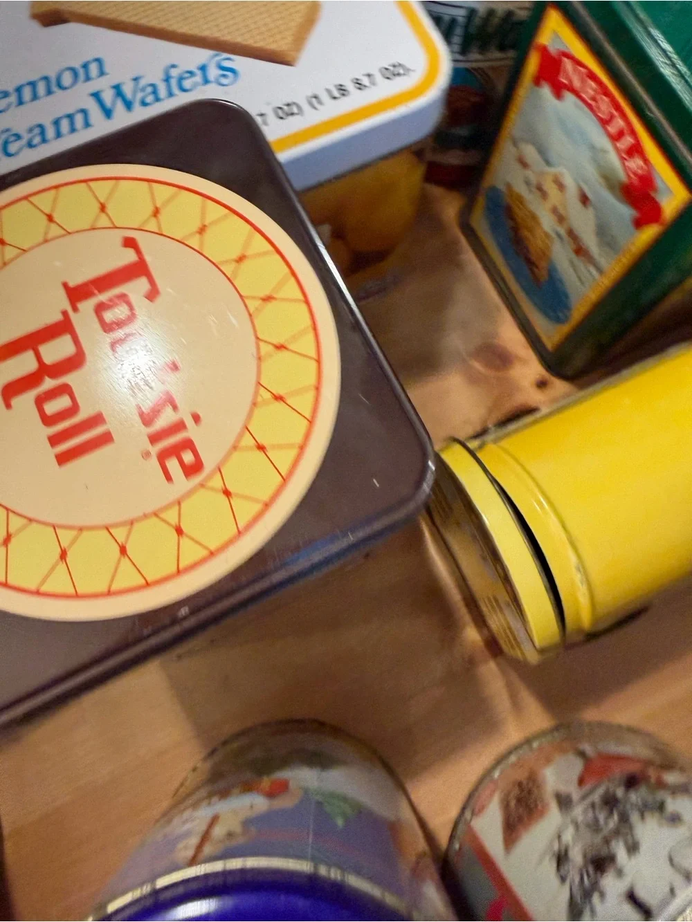 Vintage Advertising Tin Can Box Lot of 35 Hershey, Pepsi, Nestle, Planters GOOD